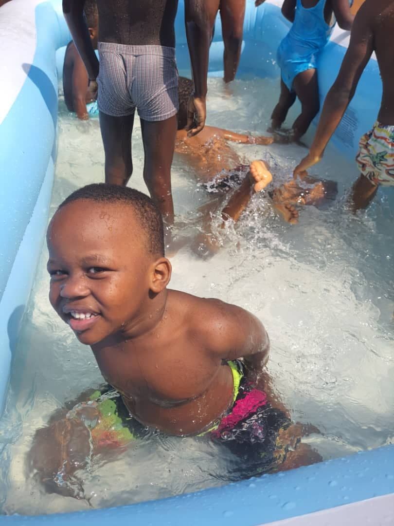 Our child swimming area is blooming